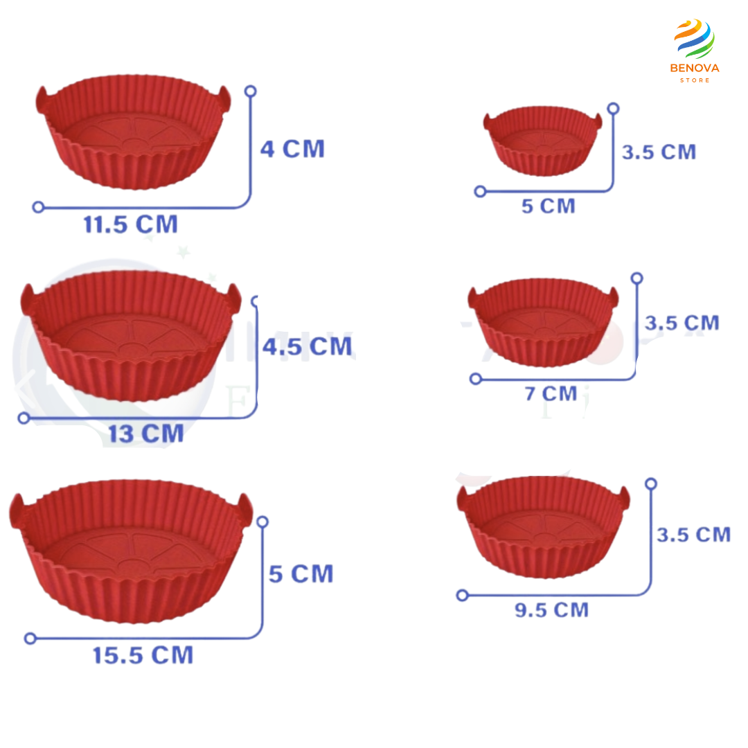 MoldePlus® Set 6 moldes silicona para Freidora de Aire