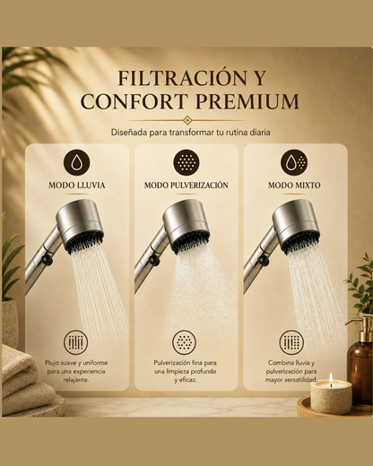 DuchaMax™ No solo un cabezal: el combo spa completo que cambia tu ducha para siempre
