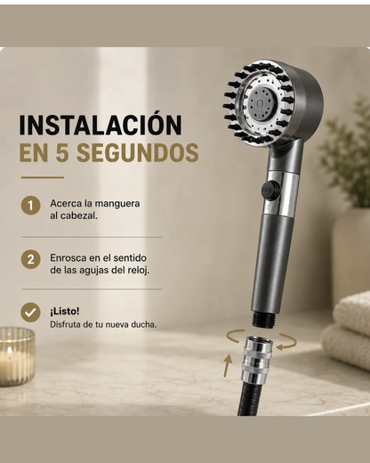 DuchaMax™ No solo un cabezal: el combo spa completo que cambia tu ducha para siempre