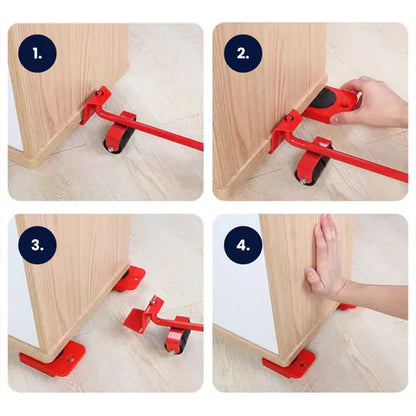 EasyMove® Deslizador de Muebles (Juego 4 Bases con Ruedas + Levantador)