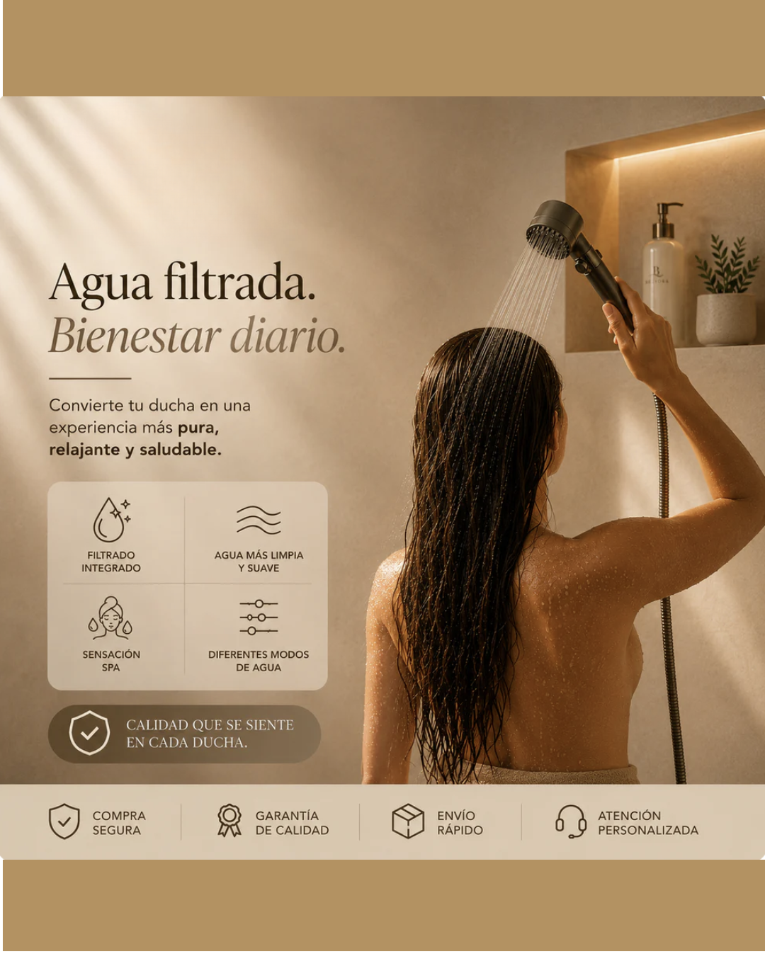 DuchaMax™ No solo un cabezal: el combo spa completo que cambia tu ducha para siempre