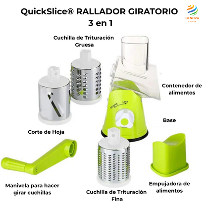 QuickSlice® RALLADOR GIRATORIO 3 en 1