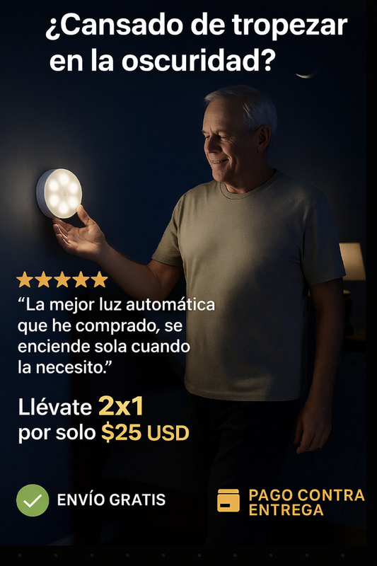 GlowSense™ 2x1 – Luz que aparece cuando la necesitas