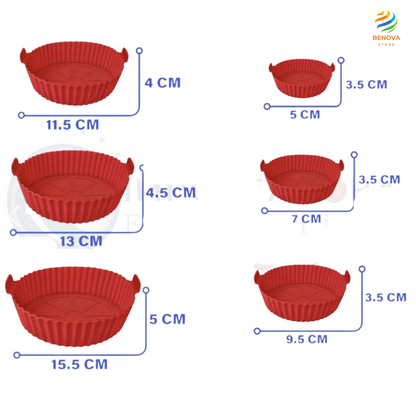 MoldePlus® Set 6 moldes silicona para Freidora de Aire