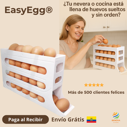 EasyEgg® Dispensador Organizador de huevos 4 niveles