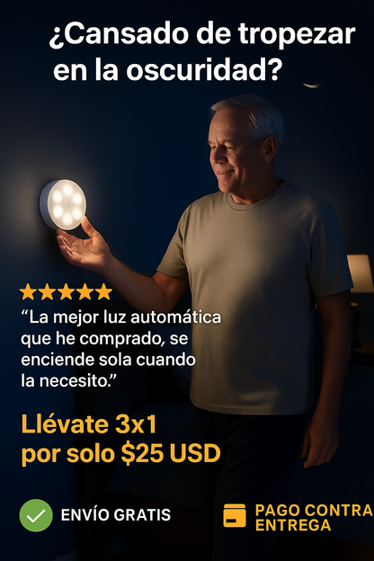 EasyGlow®Promo 3x1 Luces Led con Sensor de Movimiento