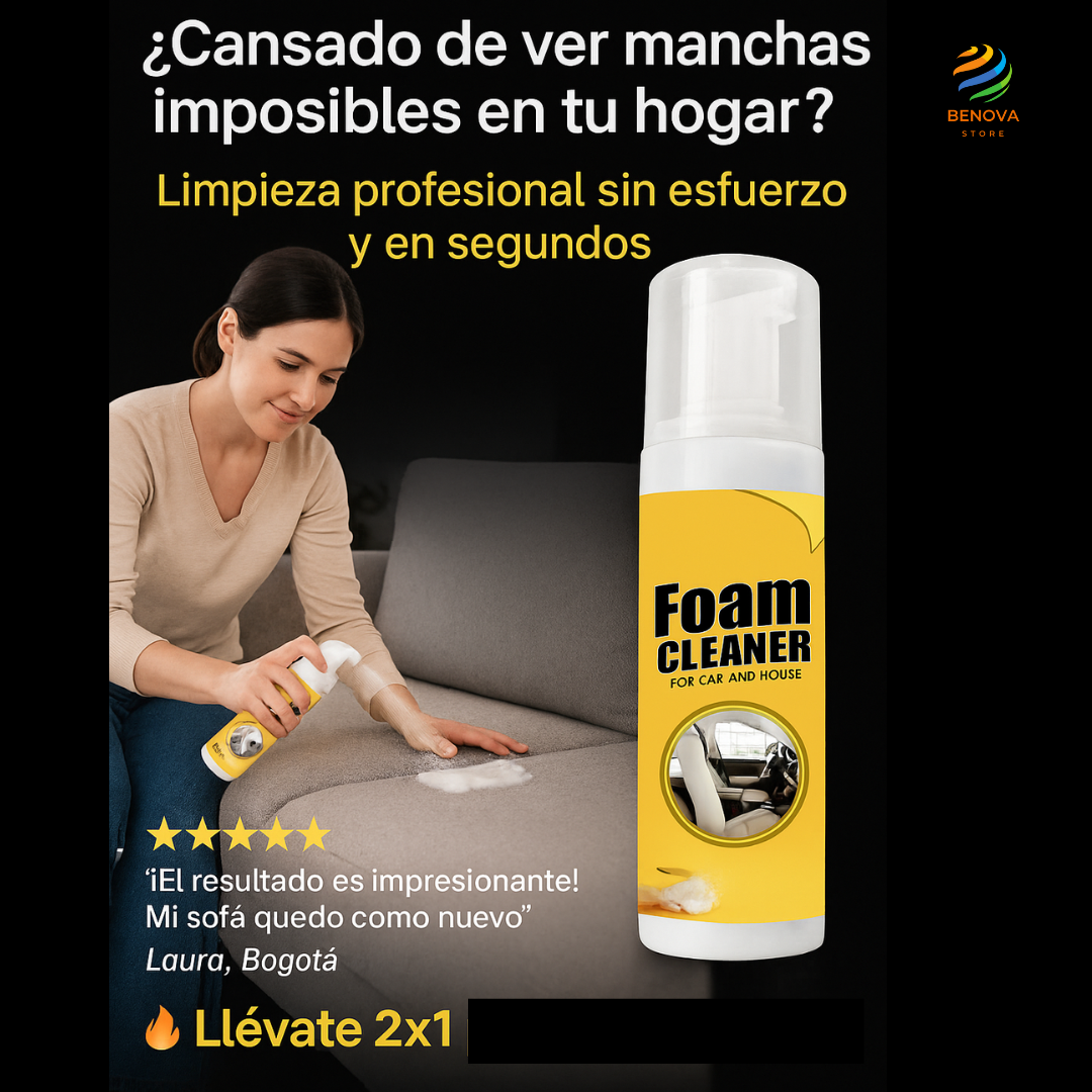 FOAM CLEANER Combo 2 x 1 Espuma Limpiadora Multiusos 200 ml
