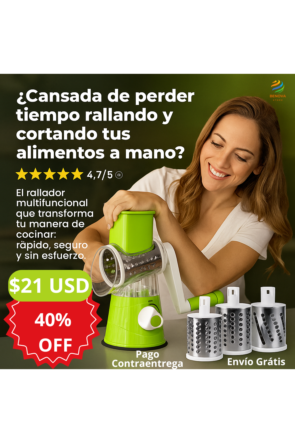 QuickSlice® RALLADOR GIRATORIO 3 en 1